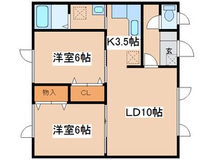 コーポパークサイドの物件間取画像